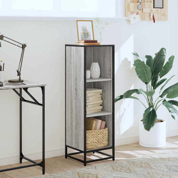 Bücherregal Grau Sonoma 107,5 cm