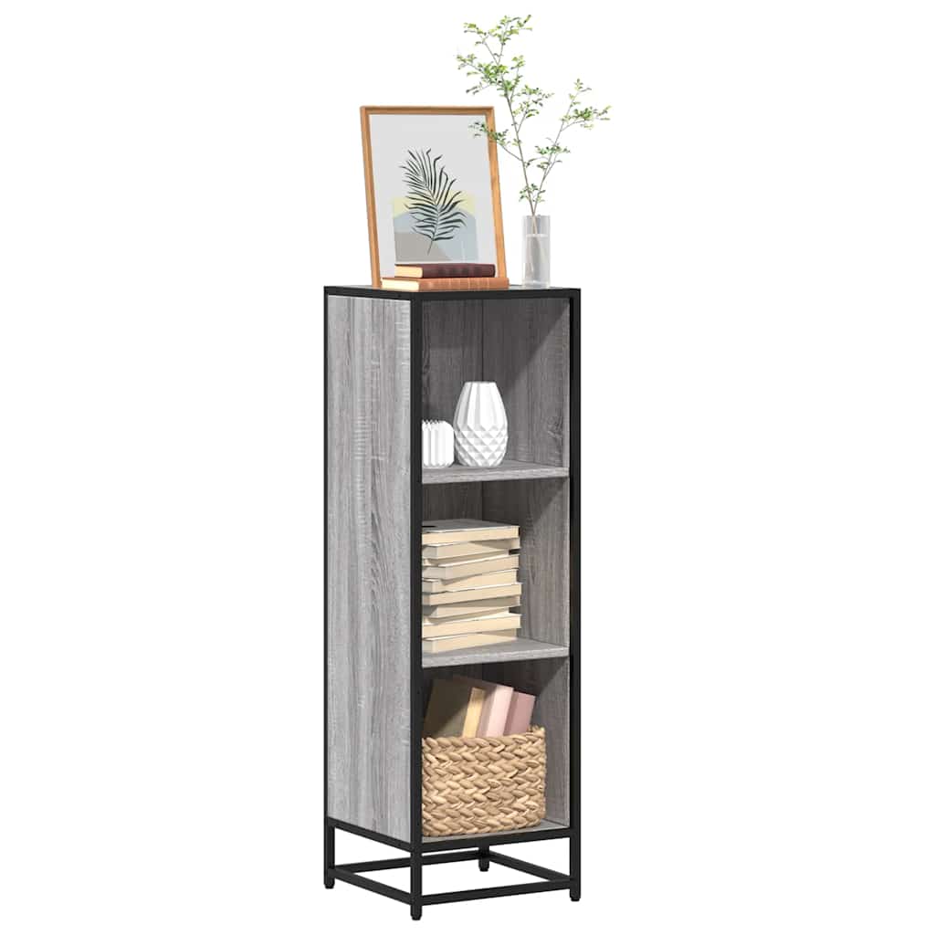 Bücherregal Grau Sonoma 107,5 cm