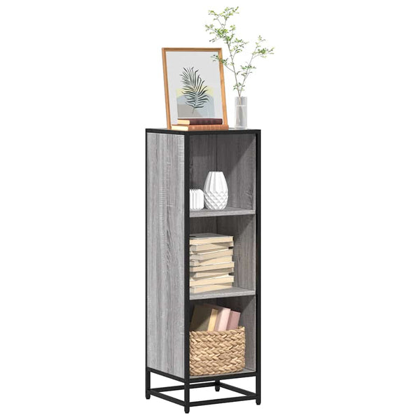 Bücherregal Grau Sonoma 107,5 cm
