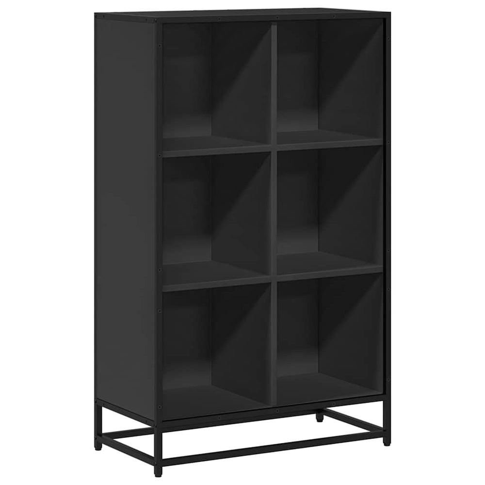 vidaXL Bookcase Black 65.5x33x107.5 cm Engineered Wood
