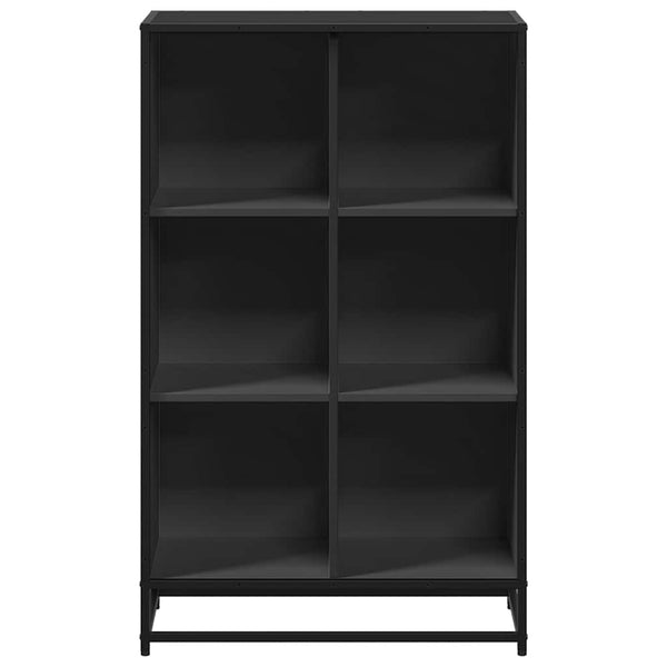 Schwarzes Bücherregal 65,5x33x107,5 cm