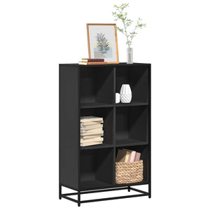 Schwarzes Bücherregal 65,5x33x107,5 cm