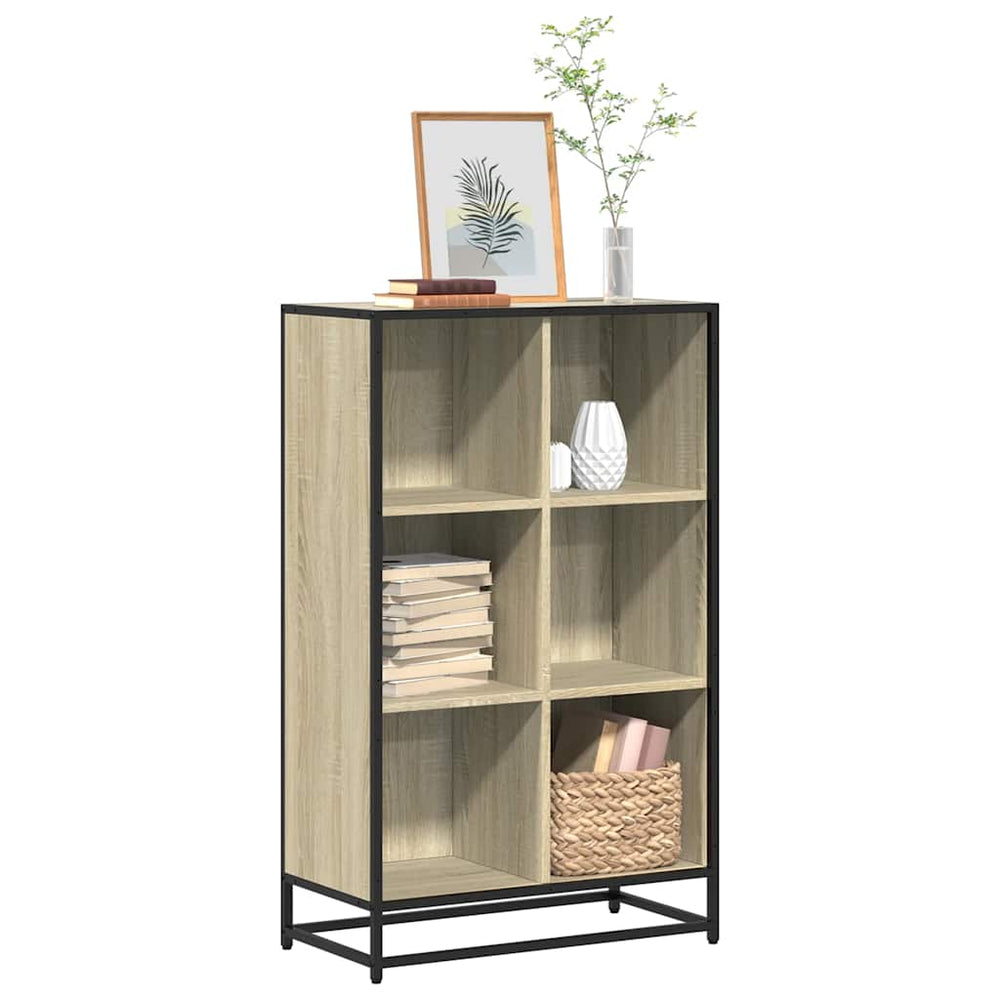 vidaXL Bookcase Sonoma Oak 65.5x33x107.5 cm Engineered Wood