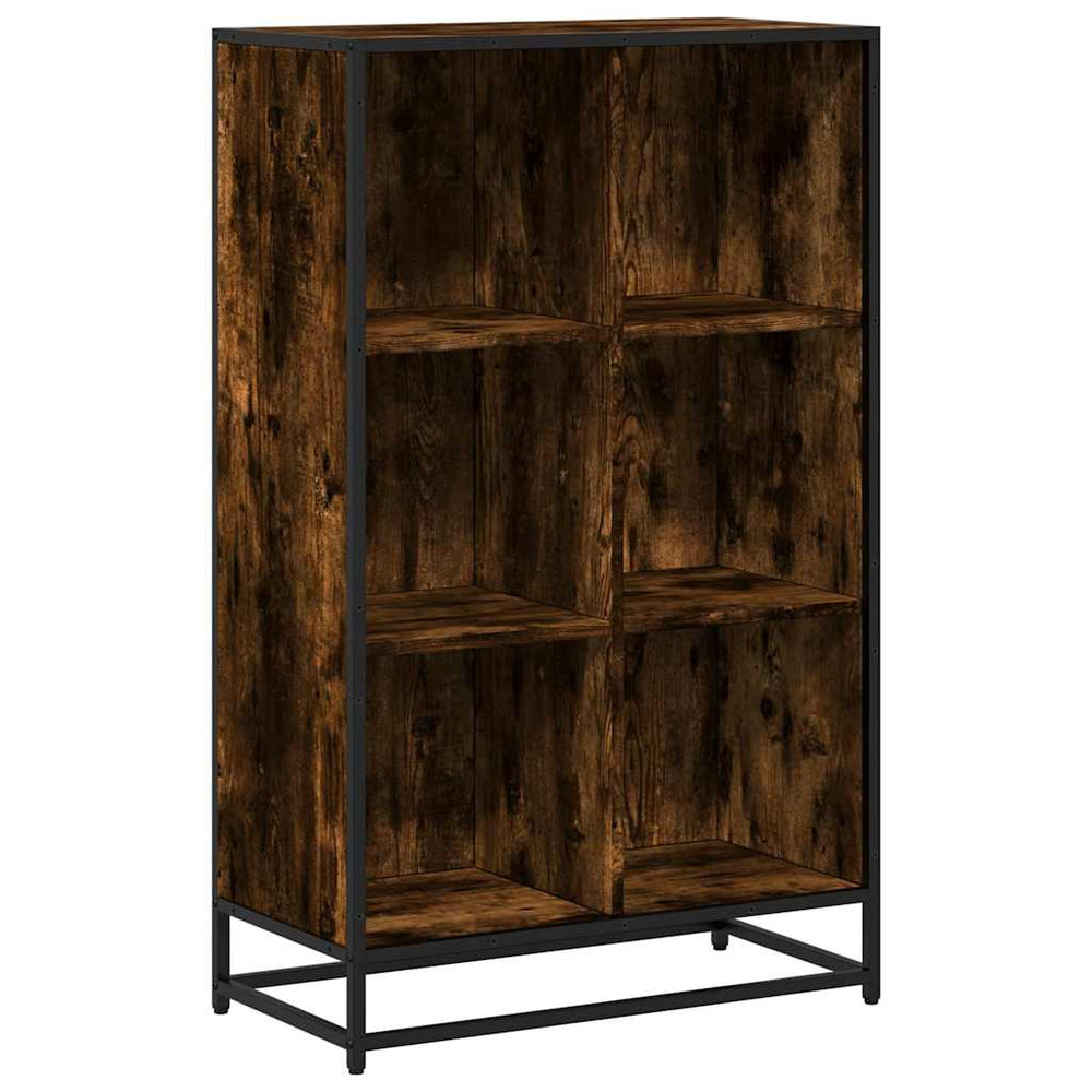 vidaXL Bookshelf Smoked Oak 65.5x33x107.5 cm Engineered Wood