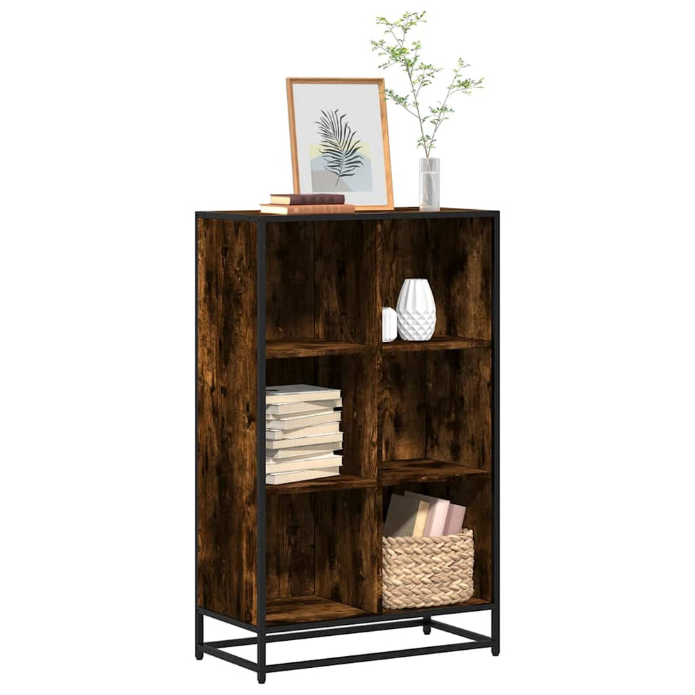 vidaXL Bookshelf Smoked Oak 65.5x33x107.5 cm Engineered Wood