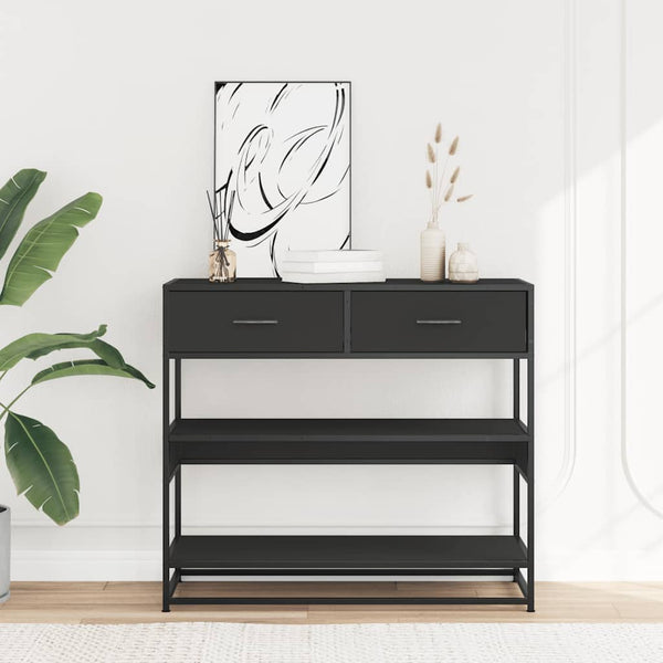Schwarzer Konsolentisch 90x35x80 cm