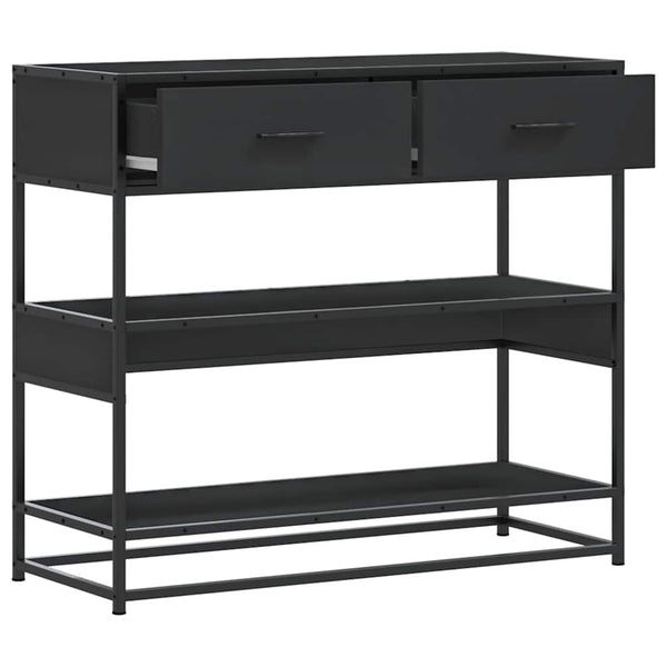 Schwarzer Konsolentisch 90x35x80 cm