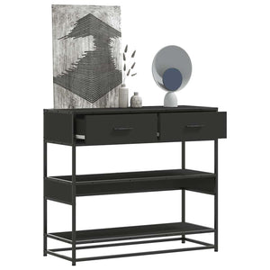 Schwarzer Konsolentisch 90x35x80 cm