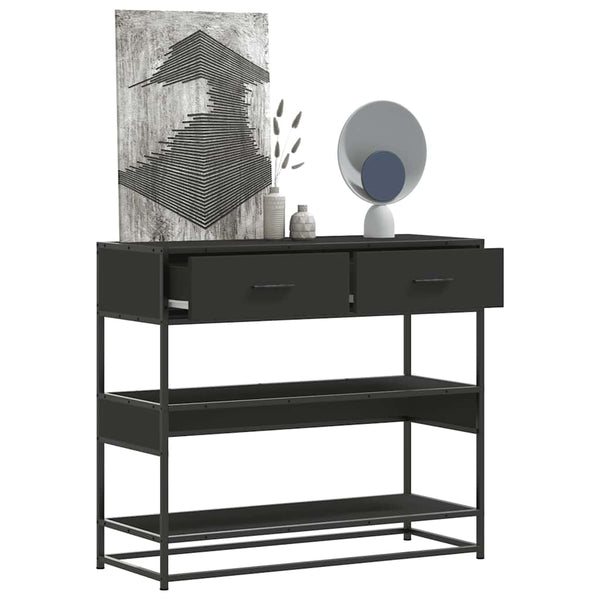 Schwarzer Konsolentisch 90x35x80 cm