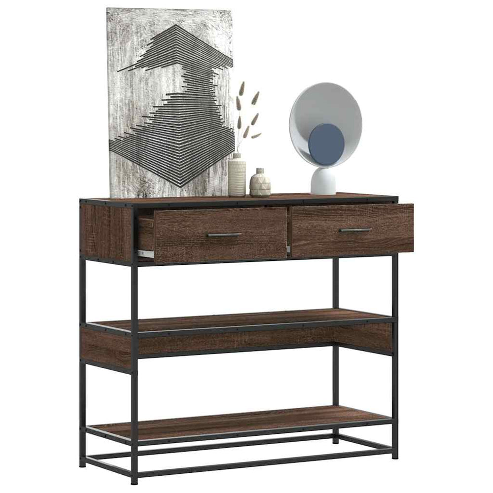 Konsolentisch Braun Eichenoptik 90cm