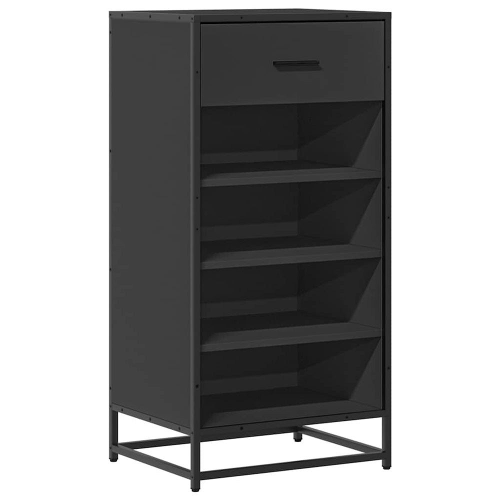 Schuhregal Schwarz Holzwerkstoff 48x97,5 cm