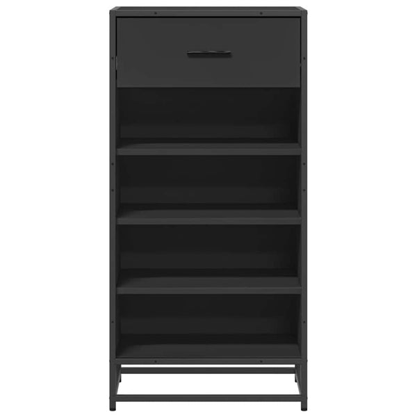 Schuhregal Schwarz Holzwerkstoff 48x97,5 cm