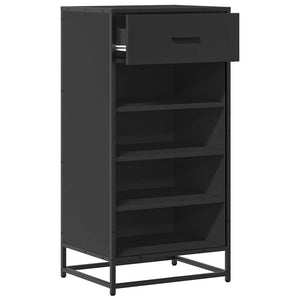 Schuhregal Schwarz Holzwerkstoff 48x97,5 cm