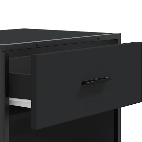 Schuhregal Schwarz Holzwerkstoff 48x97,5 cm