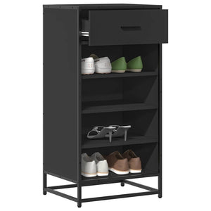 Schuhregal Schwarz Holzwerkstoff 48x97,5 cm