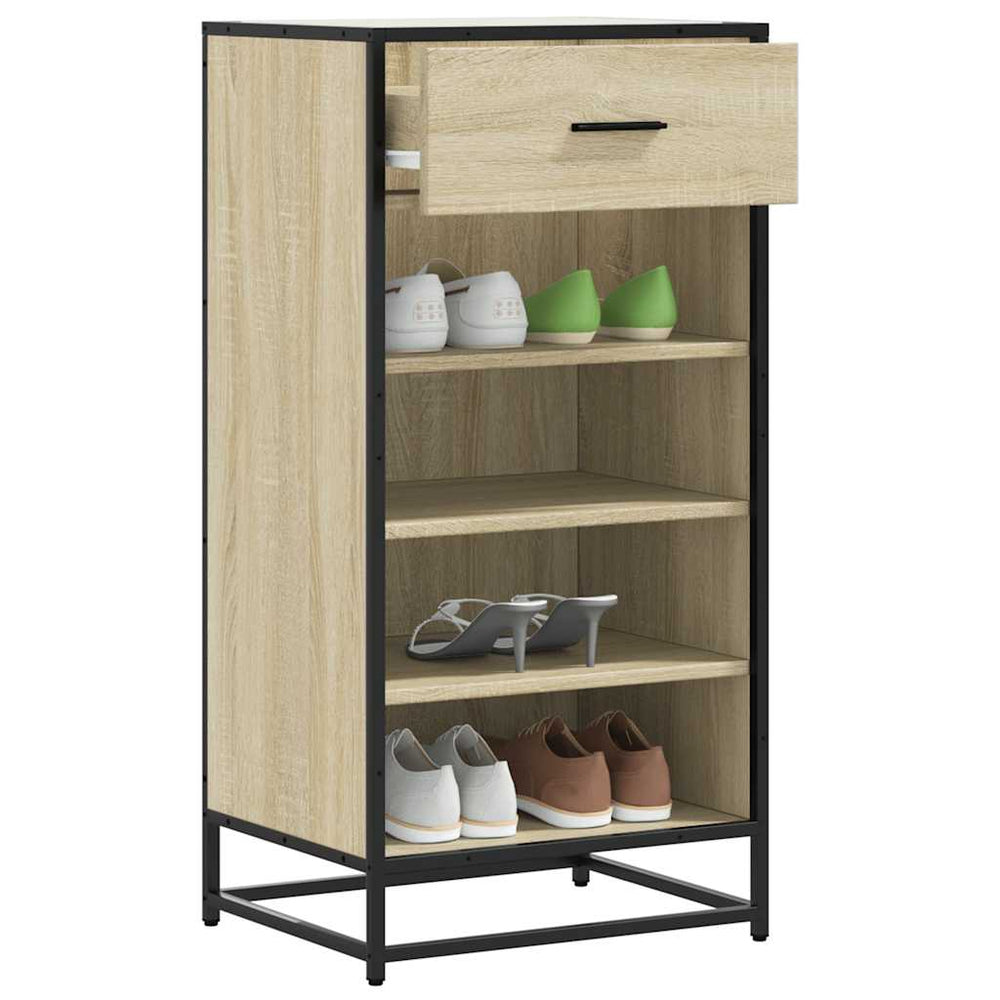 vidaXL Armoire à chaussures chêne Sonoma 48x38x97,5 cm Bois d'ingénierie
