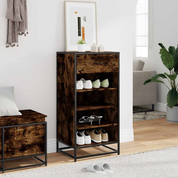 Schuhregal Räuchereiche Holzwerkstoff