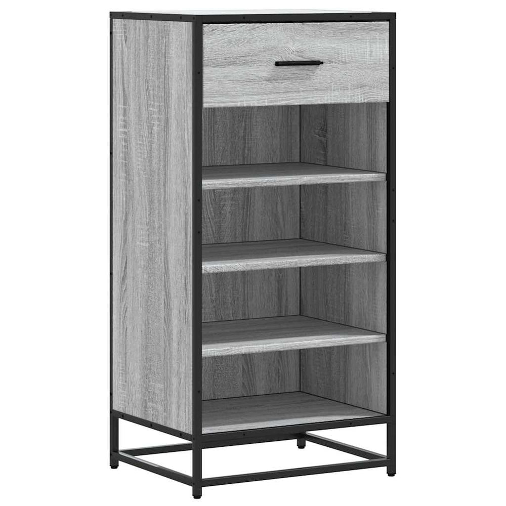 vidaXL Meuble à chaussures gris Sonoma 48x38x97,5 cm en bois d'ingénierie