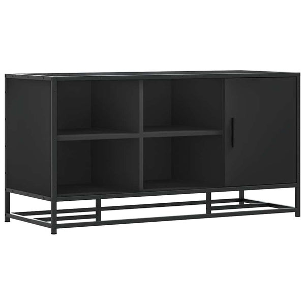 Schuhbank Schwarz mit Stauraum 100cm