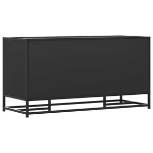 Schuhbank Schwarz mit Stauraum 100cm