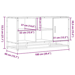 Schuhbank Sonoma Eiche 100 cm
