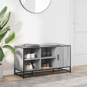Schuhbank Grau Sonoma 100 cm mit Stauraum