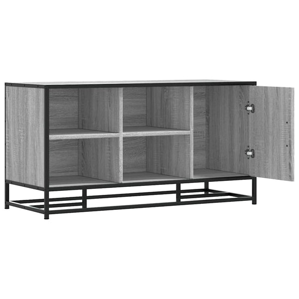 Schuhbank Grau Sonoma 100 cm mit Stauraum