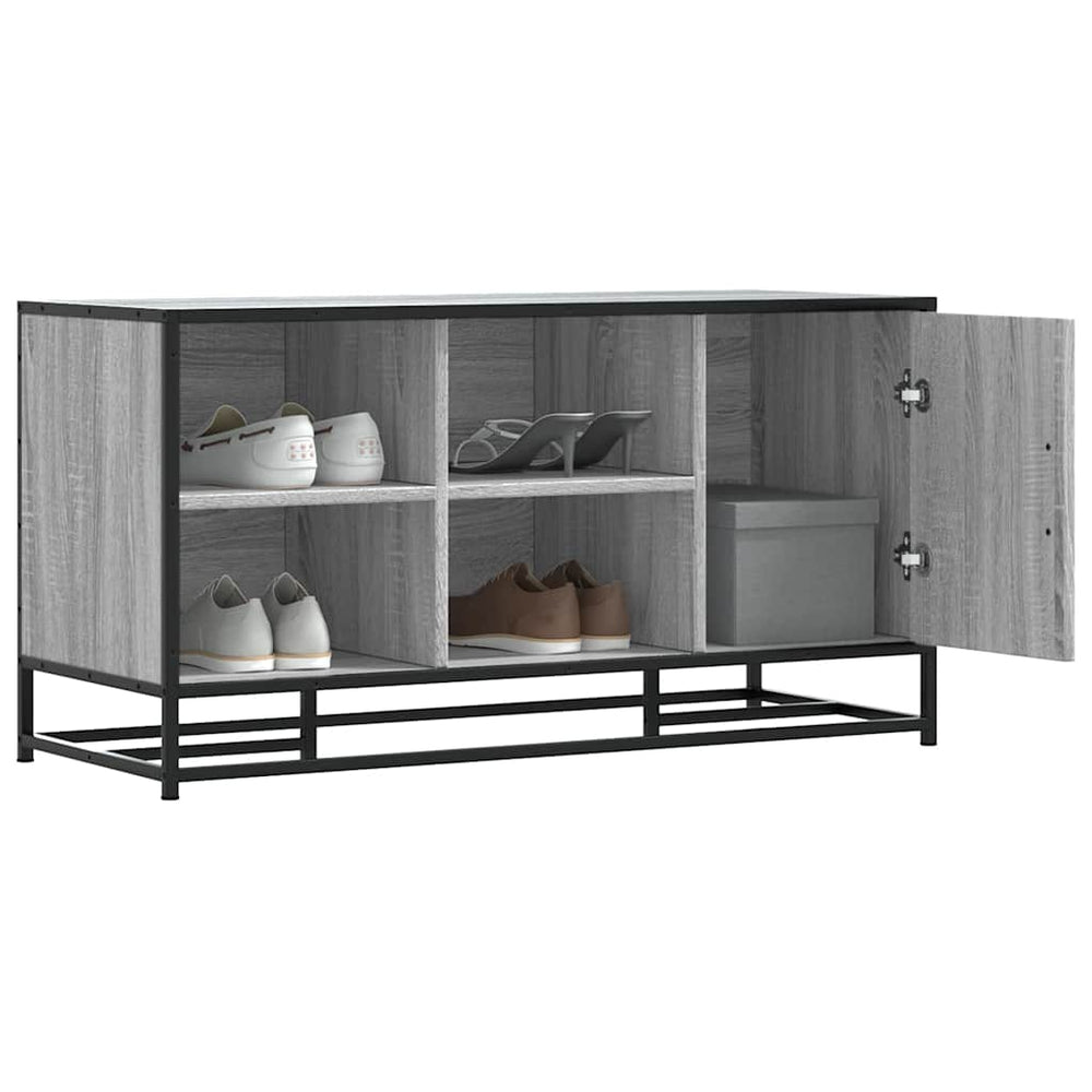 Schuhbank Grau Sonoma 100 cm mit Stauraum