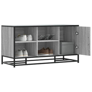 Schuhbank Grau Sonoma 100 cm mit Stauraum
