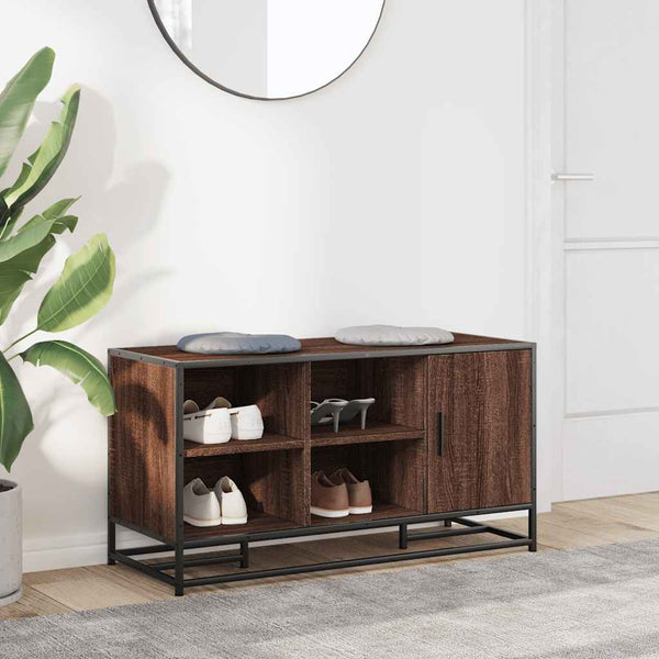 Schuhbank Braun Eichenoptik 100cm