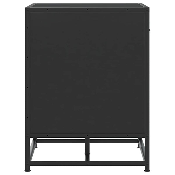 Schuhbank Schwarz mit Stauraum 60 cm