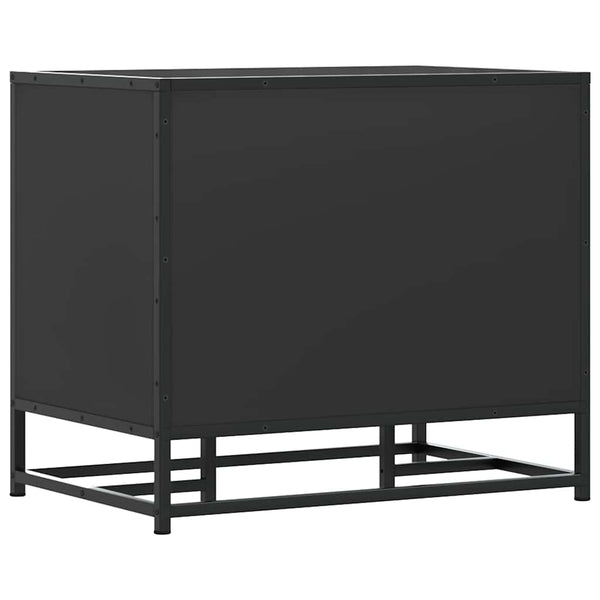 Schuhbank Schwarz mit Stauraum 60 cm