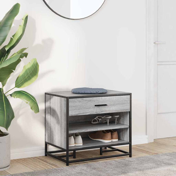 Schuhbank Grau Sonoma 60cm