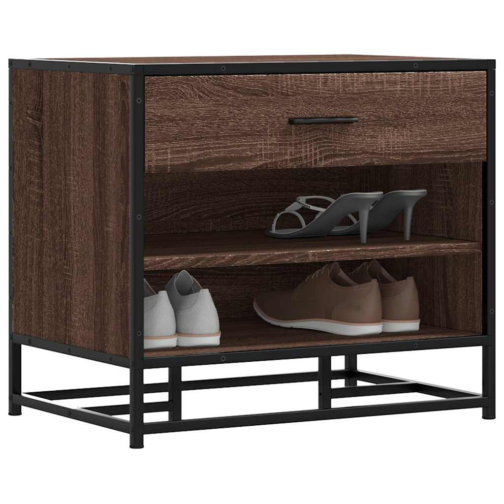 Schuhbank Braun Eichenoptik 60 cm