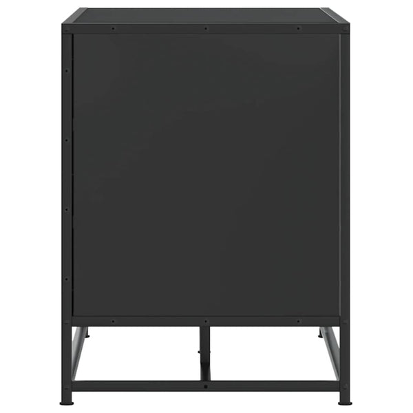 Schuhbank Schwarz mit Stauraum 80cm