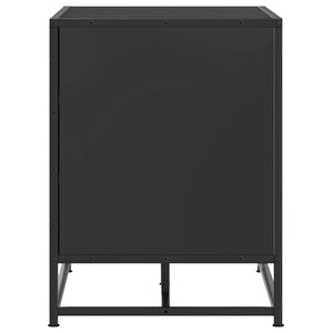 Schuhbank Schwarz mit Stauraum 84cm