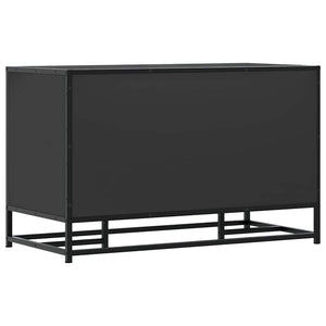 Schuhbank Schwarz mit Stauraum 84cm
