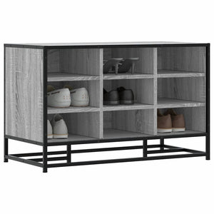Schuhbank Grau Sonoma mit Stauraum