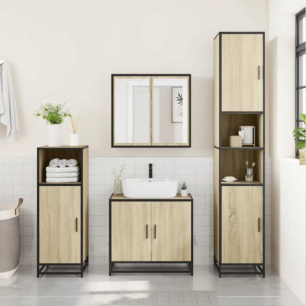 Badezimmerschrank Sonoma Eiche 35x37,5x100 cm