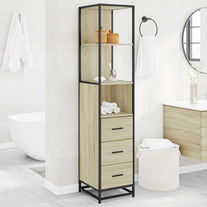 Badschrank Sonoma-Eiche 35x37,5x166 cm