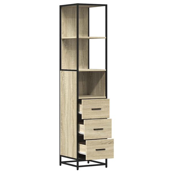 Badschrank Sonoma-Eiche 35x37,5x166 cm