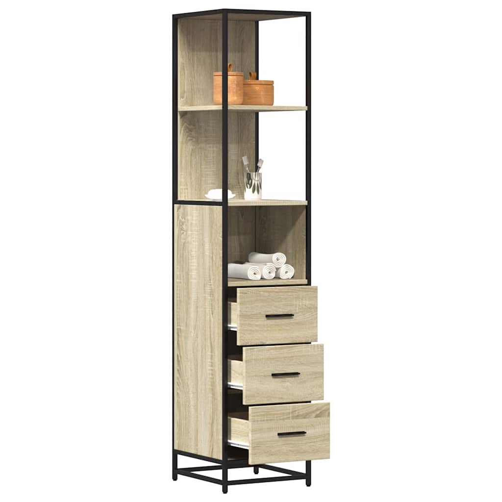 Badschrank Sonoma-Eiche 35x37,5x166 cm