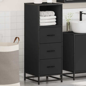 Schwarzer Badschrank 35x37,5x100 cm