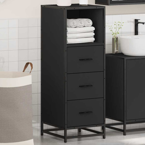 Schwarzer Badschrank 35x37,5x100 cm