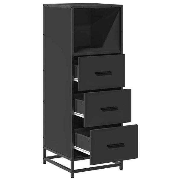 Schwarzer Badschrank 35x37,5x100 cm