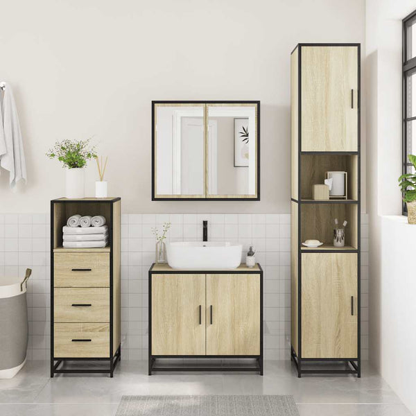 Badschrank Sonoma Eiche 35x37,5x100 cm