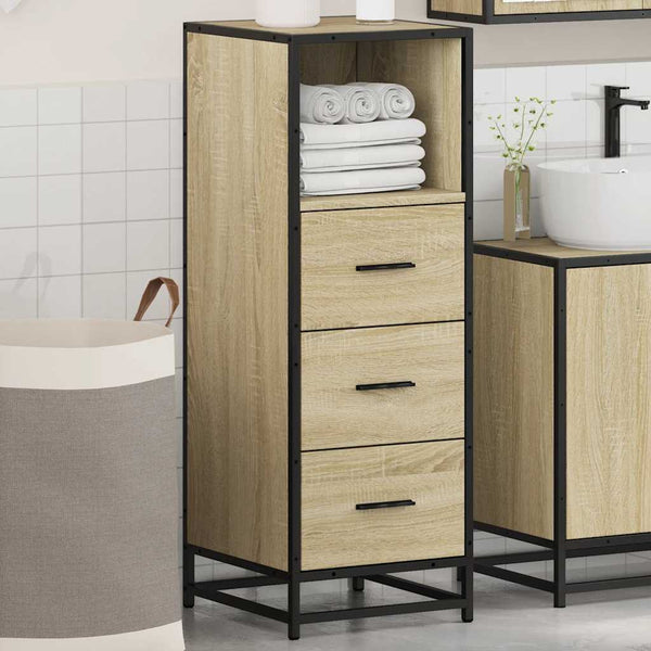 Badschrank Sonoma Eiche 35x37,5x100 cm