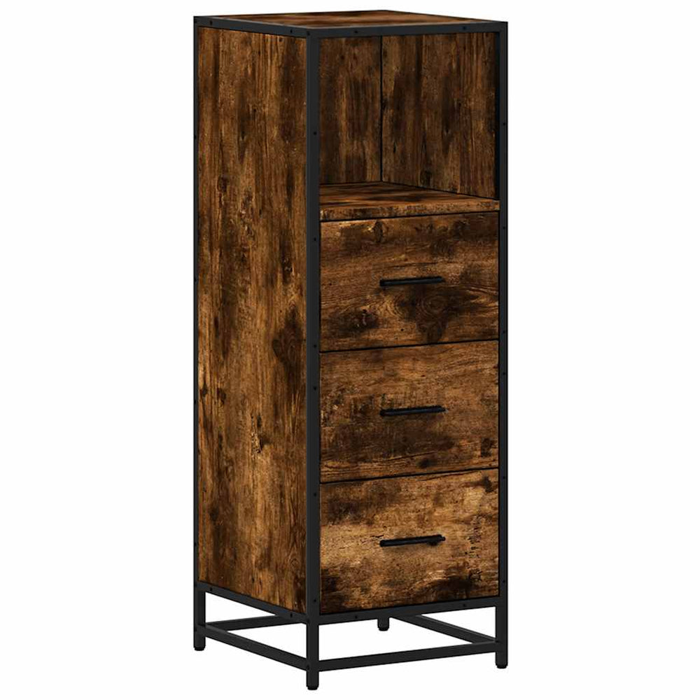 Badschrank Räuchereiche 35x37,5x100 cm