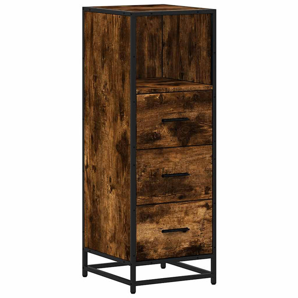 Badschrank Räuchereiche 35x37,5x100 cm