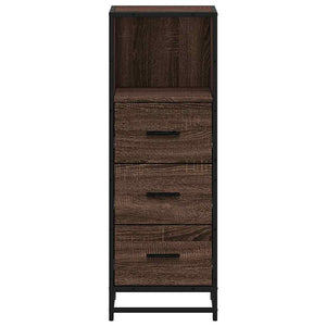 Badschrank Braun Eichen-Optik 35x37,5x100 cm